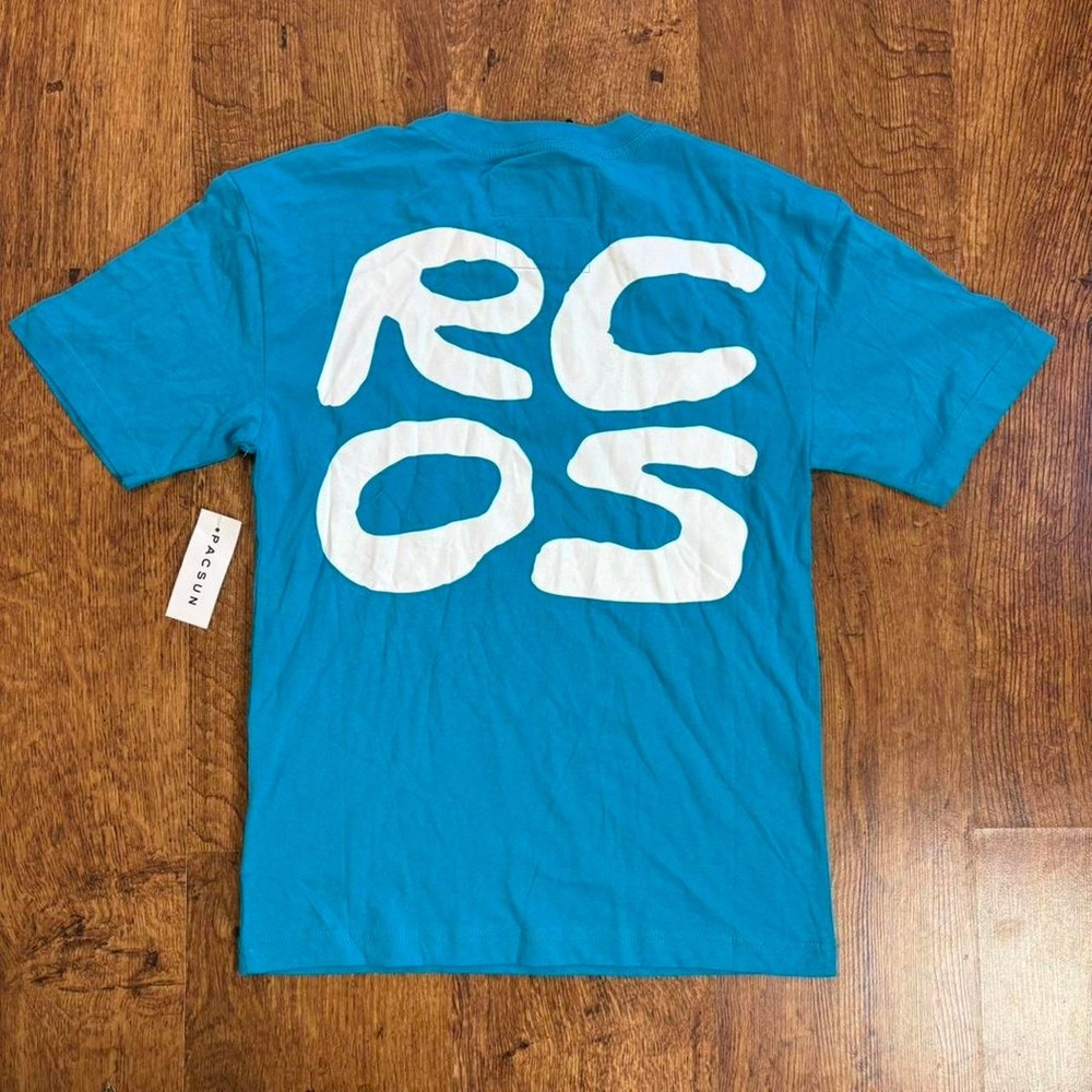 NWT RCOS blue graphic tee. Item 506